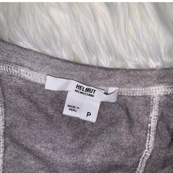 Helmut Lang Chalk Grey Jersey Seam Top - Picture 5 of 8
